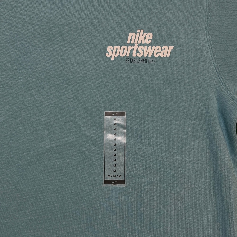 Nike Sportswear Crewneck Sweatshirt HJ2173-464 Teal Blue Mens Size M - Picture 9 of 9